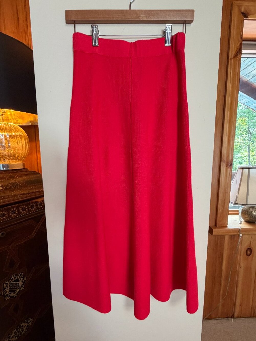J. CREW Coral Red Wool Long Midi Knitted Skirt – 4